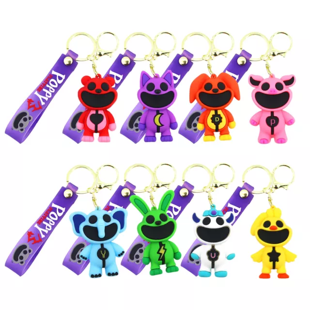 Game Poppy Playtime Smiling Critters Mini Figures Pendants Keyring Keychain