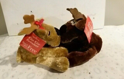 Hallmark Kiss Kiss Reindeer plush Christmas Holiday