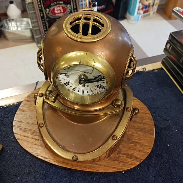 Vintage Deep Sea Diving Helmet Clocks  (2 ).