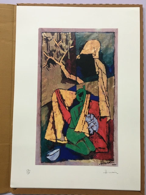M.F.Husain - Madre Teresa 2010. 8pc Serigraphs Folder. Mano Signed. Ltd Edn