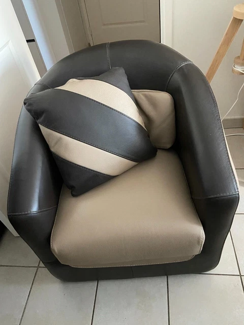 vidaXL Fauteuil Chesterfield marron similicuir