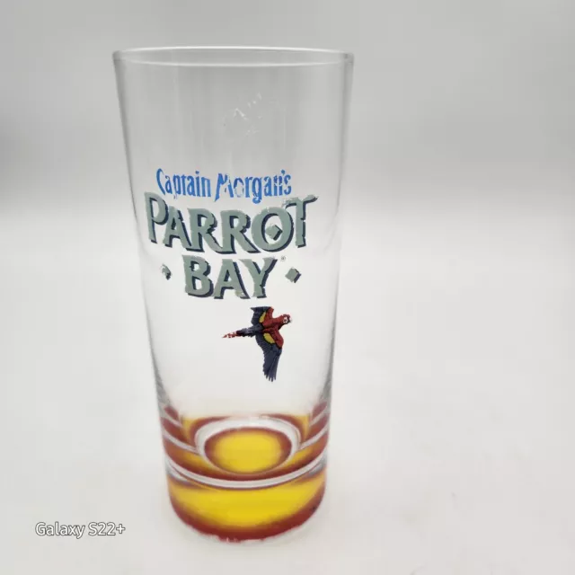 Captain Morgan Parrot Bay Glass Cocktail Beer Rum  Barware Signed ADM