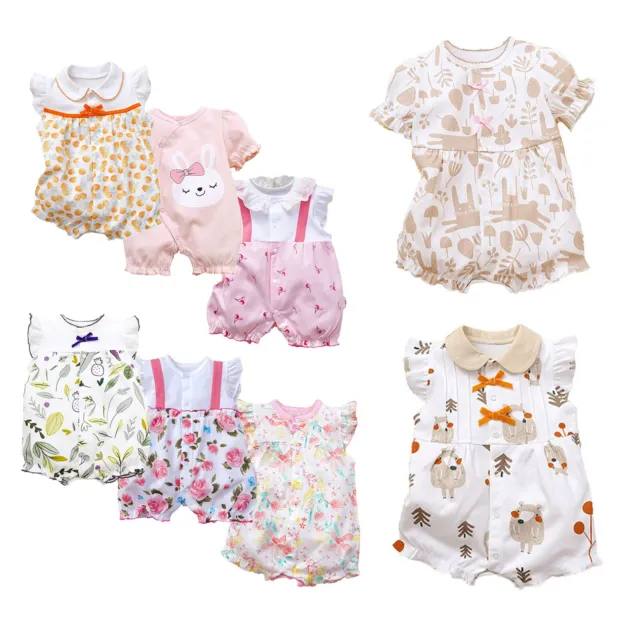 Baby Girls Jumpsuit Dress Shirt Romper Outfits Bodysuit Infant Suit Clothes