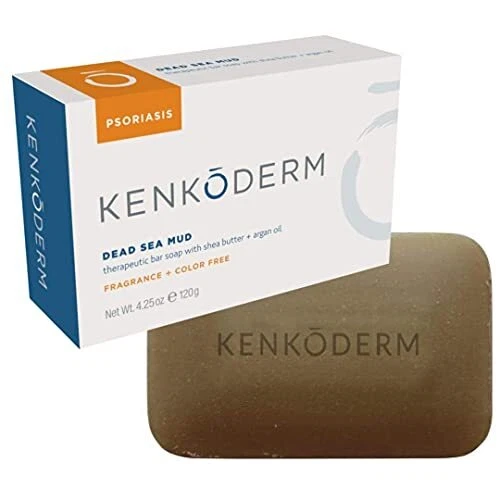Kenkoderm Psoriasis Dead Sea Mud Soap with Argan Oil & Shea Butter 4.25 oz | ...