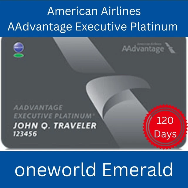 American Airlines AAdvantage Executive Platinum oneworld Emerald 120 Days