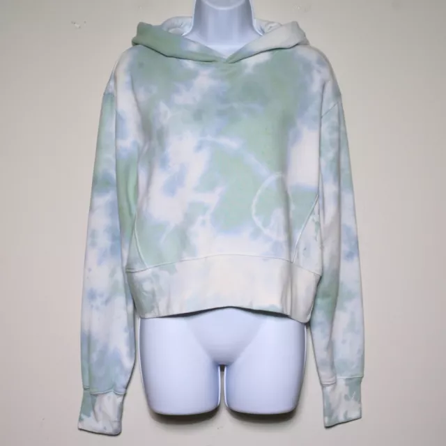 $165 DANNIJO Kith Hooded Sweatshirt Tye Dye Cropped Jade Hoodie Womens Small NEW