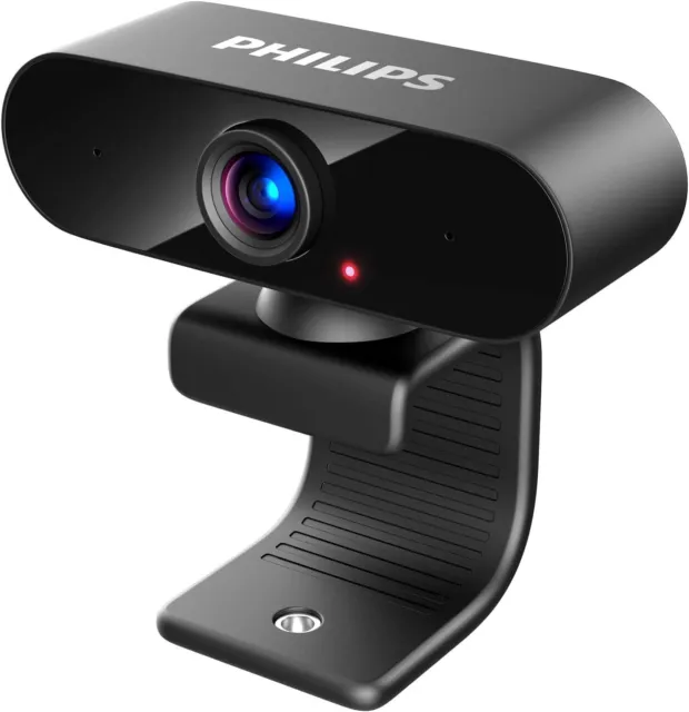 Philips Webcam with Microphone. USB Computer Camera. Plug & Play - 360° Rotation