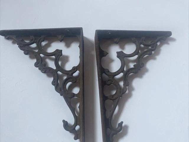 Antique Victorian Cast Iron Sign /Sink / Wall / Shelf Brackets