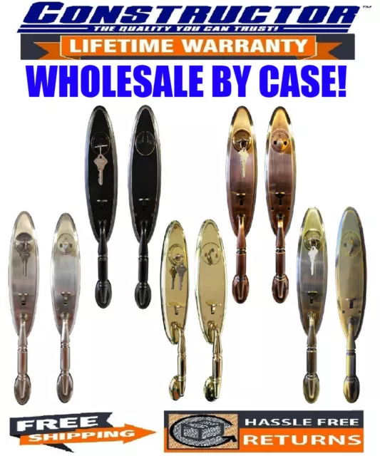 Constructor LEX Entry Door Double Handle Deadbolt Single Cylndr Lockset 5 Colors