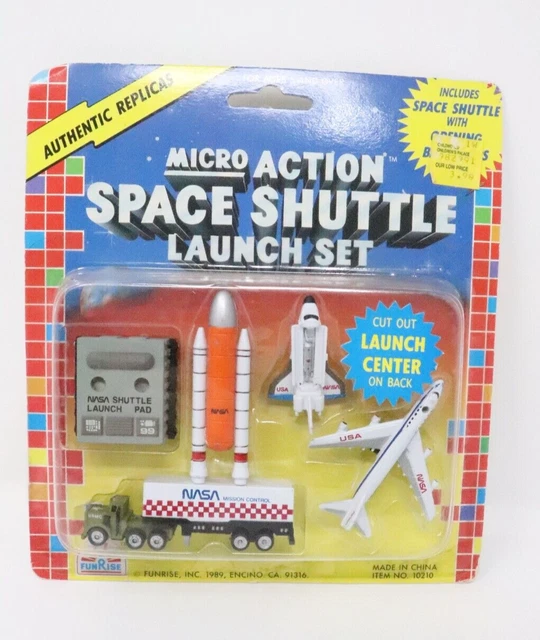 Rare! 1989 Funrise Micro Action Space Shuttle Launch Set W/ Launch Pad Center