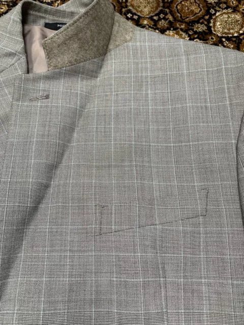 Armani Collezioni Made in Italy Wool Silk Glen Check 3-button Sportcoat Mens 42 2