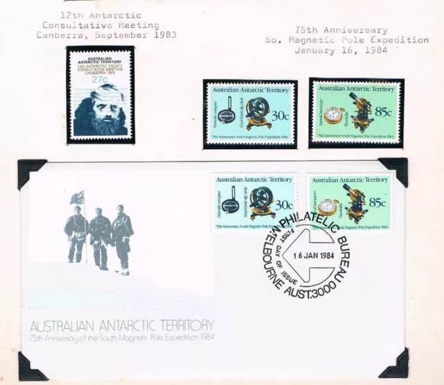 Australien Antarktis Terr 1983 Treaty-Mag Stange Exped Sc L56-L58 [ Sg 60-62]