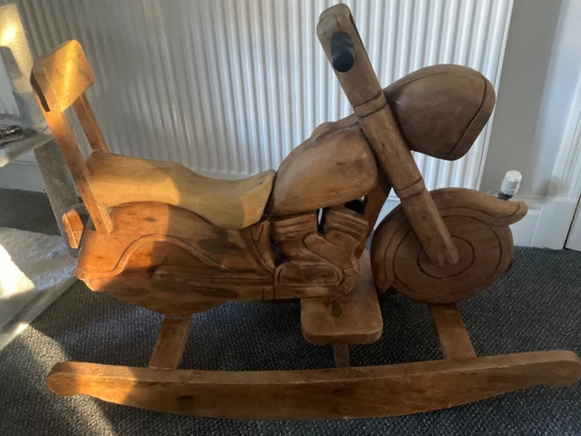 Wooden rocking motorbike cheap