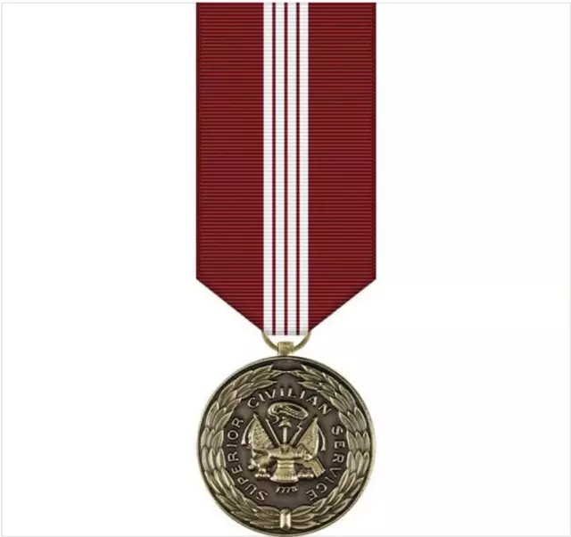 Genuine U.s. Miniature Medal: Army Superior Civilian Service - Old Style