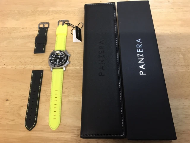 Panzera Aquamarine Pro Diver Infinity Mesh | Orologio Subacqueo Automatico Uomo | Cassa Acciaio 316L 45mm, Vetro Zaffiro, Impermeabile 300m, Maglia Acciaio - 3