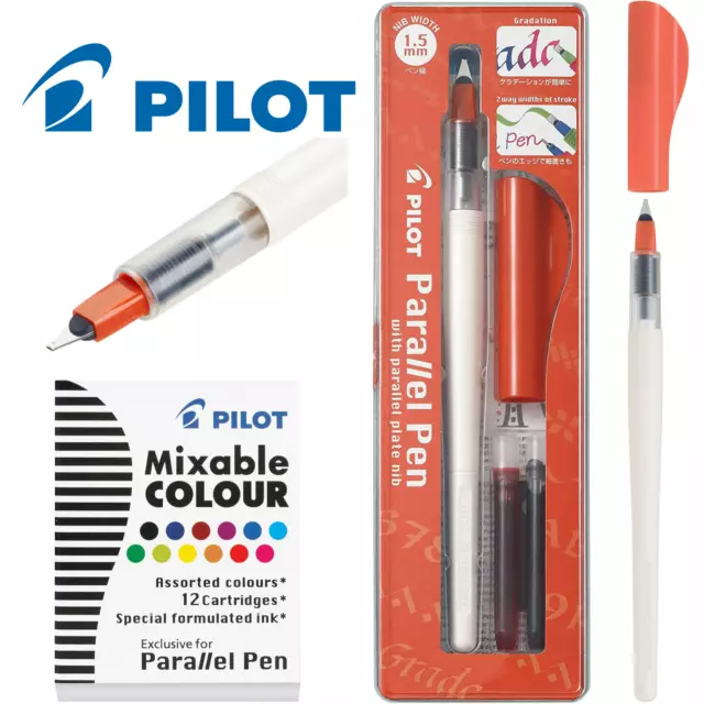 Pilot PARALLEL Calligraphy Fountain Pen - All Nib Sizes Available 1.5mm to  6mm