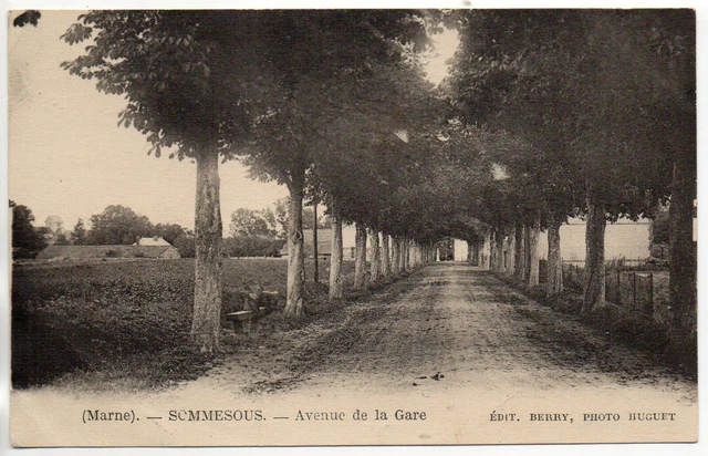 SOMMESOUS - Marne - CPA 51 -  Avenue de la gare -