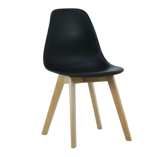 Modern Tulip Dining Chair Curved Seat Eiffel Wood Legs | Retro Design Rico