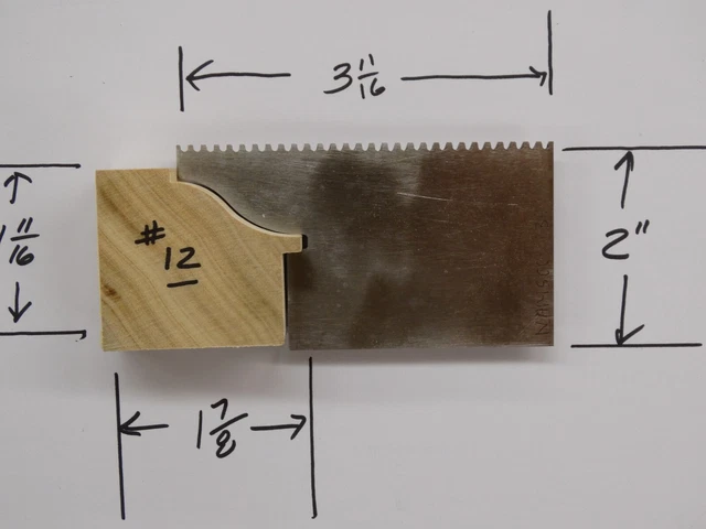 Custom Lock Edge Shaper Knives for 1 7/8" x 1 11/16" Backband or Panel Molding