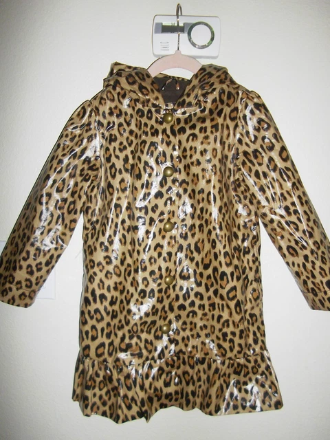 BabyGap Leopard Print Lined Raincoat sz 5yrs