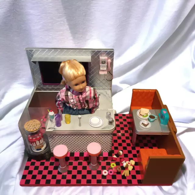 Our Generation Retro Diner With Accessories, Musical Jukebox & Doll