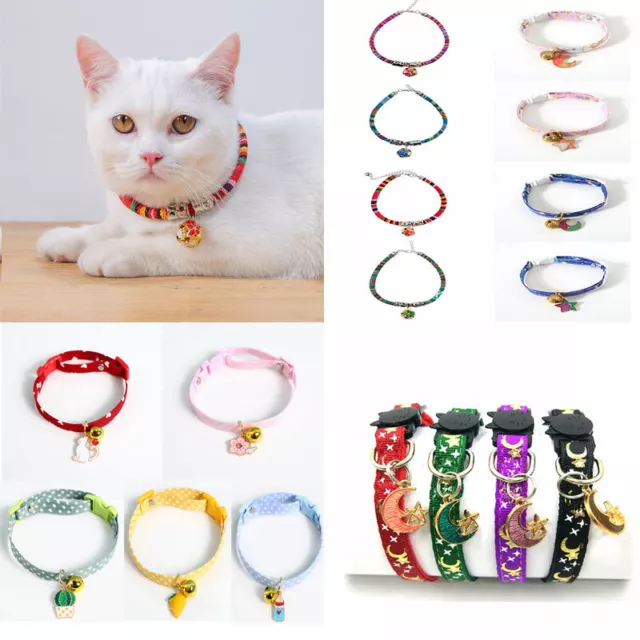 Ethnic Bohemia Pet Dog Puppy Cat Collars Cute With Bell Adjustable Kitten Collar