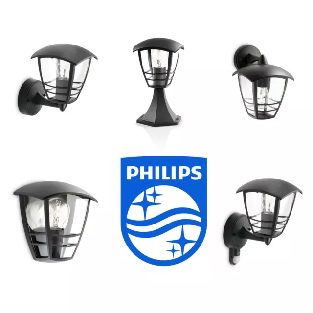 Appliques murales / Lampadaire étanche jardin noir Philips myGarden Creek