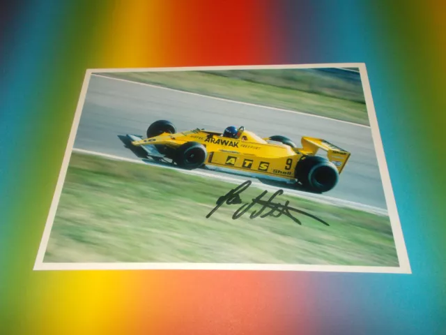 Hans-Joachim Stuck Rennfahrer Formel 1 signed signiert Autogramm auf 20x28 Foto