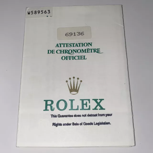 Rolex certificato hotsell