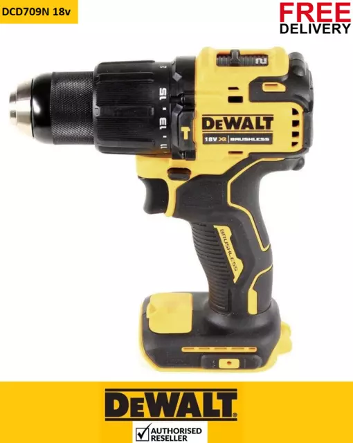 Genuine Dewalt DCD709N 18v XR Li-Ion Brushless Compact Combi Hammer Drill