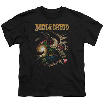 Judge Dredd Blast Away Kids Youth T Shirt Licensed Comic Book IDW Tee Black