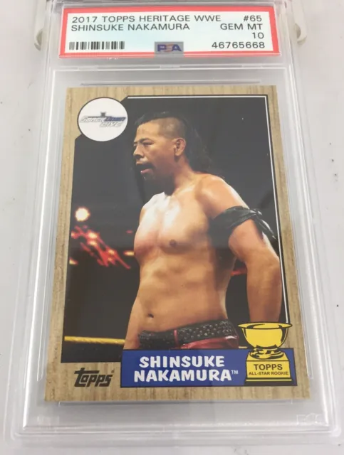 Shinsuke Nakamura 2017 Topps Heritage Wwe All Star Rookie cup #65 Psa 10 Pop 2