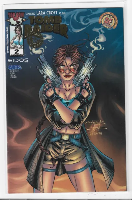 Top Cow Image Comics Tomb Raider #2 Df Gold Foil Variant Cover Coa Lara Croft