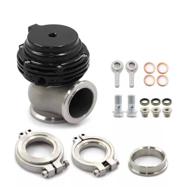 MVS 38mm Wastegate External Turbo With V-band Turbo Flanges For Manifold 14PSI 2