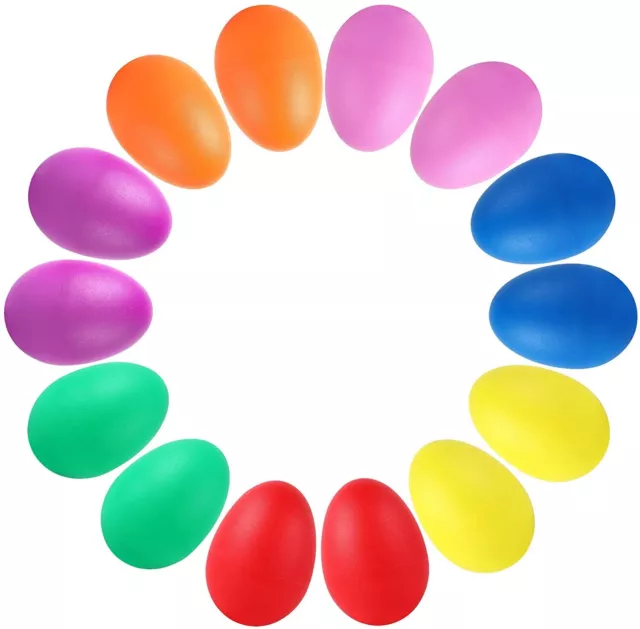 Plastic Egg Shakers Percussion Musical Egg Maracas Pâques Egg Kids Toys