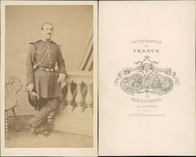 Franck, Paris, militaire officier lieutenant professeur école Saint-Cyr Vintage