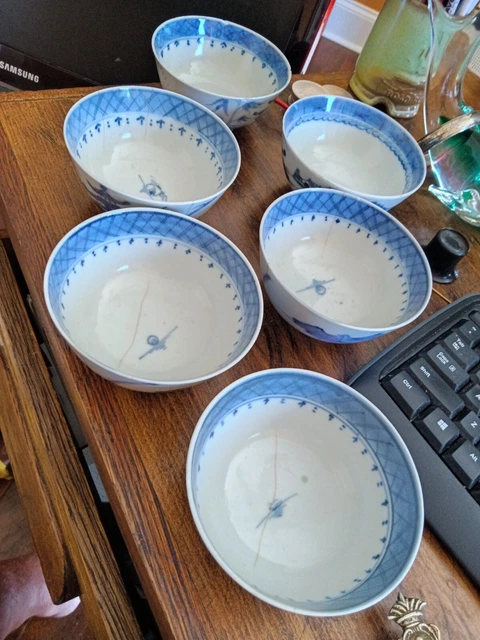 Chinese Export Late 18th early 19th Century Cantonese Bowls (6) pcs.