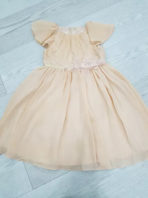 Monsoon peach colour girls stunning chiffon dress 3 years old