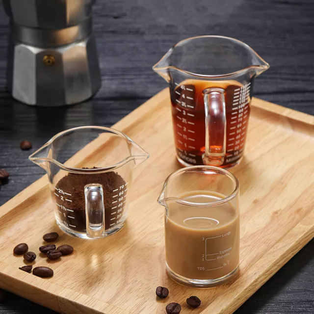 70/150ml Big Width Milk Cup Glass With Scale Heat-resistant Glass Measuring Cup