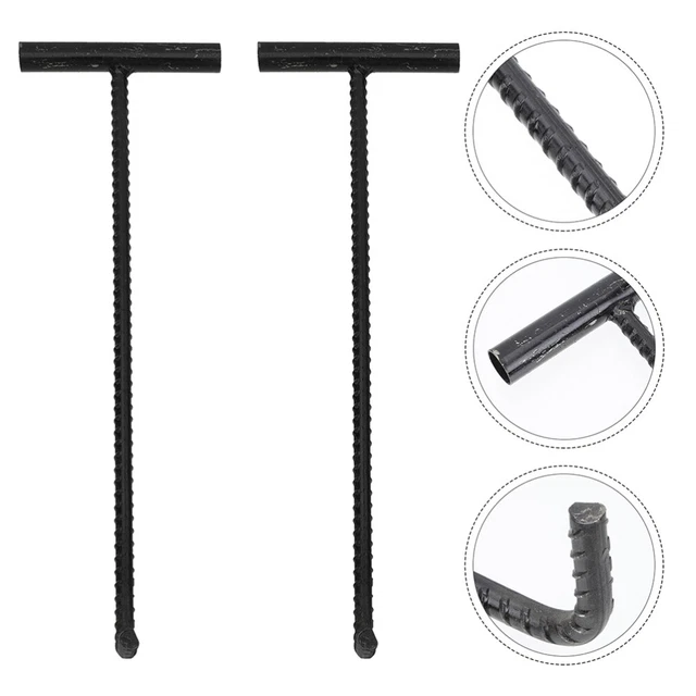 UPKOCH 2-tlg. Schachtdeckelhaken Aus Verzinktem Stahl - Robust & Praktisch Für Kanalarbeiten