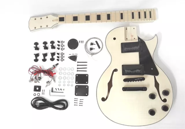 239A DIY MB Totally NO-SOLDER DIY Kit-LP Style Electric Guitar,Semi-Hollow Body