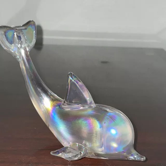 Silvestri Dolphin Aurora Borealis Crystal Handmade 2