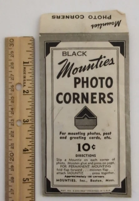 Paquete de colección de esquinas de fotos negras ""montañas"" - 47 cuenta - NUEVO DE LOTE ANTIGUO