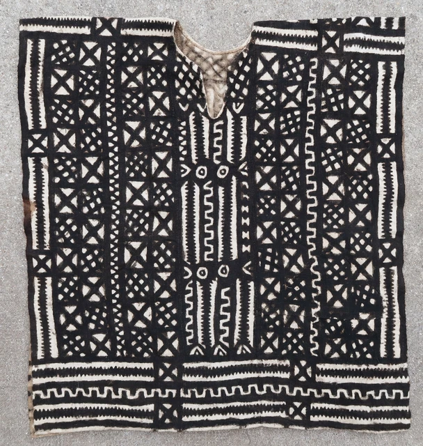 Textile tissage ancien tribal ethnique Africain Afrique Mali Bogolan 1950