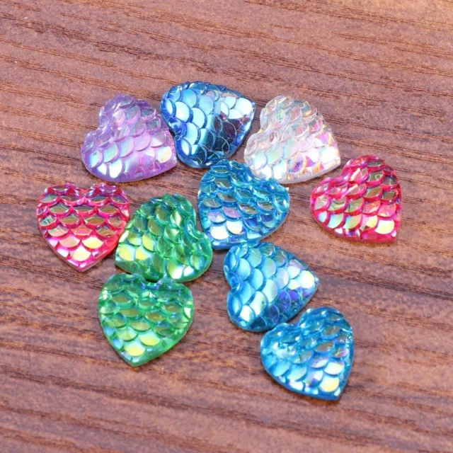 10 Pcs Iridescent Cabochons DIY Jewelry Accessories Making Mermaid Earrings