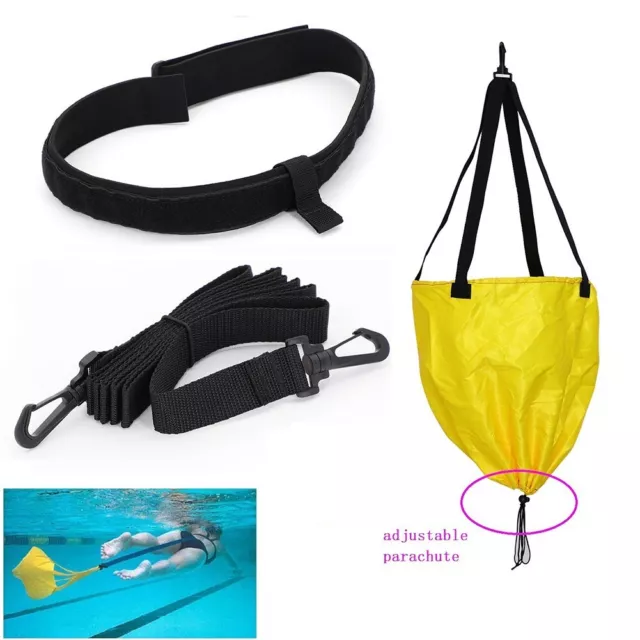 Swim Parachute with Adjustable Resistance Train Harder and Swim Faster