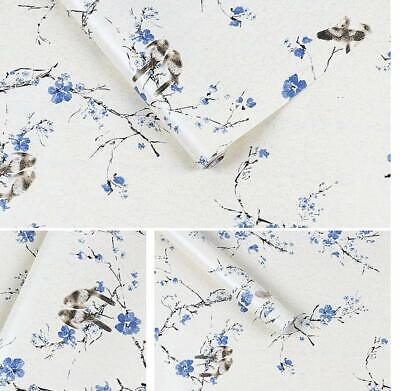 Bird Floral Contact Paper Peel and Stick Wallpaper for Kitchen Cabinet Drawer