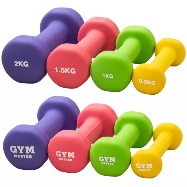 Dumbbell Weights Set Kit Aerobics Gym Class Workout Ladies Yoga Pilates 10kg 3