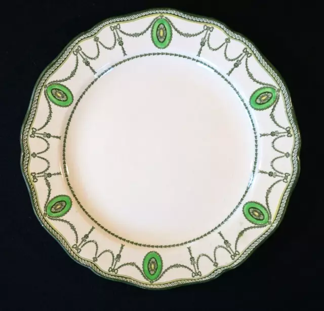 Beautiful Royal Doulton Countess Green Rim Salad Plate Circa 1920