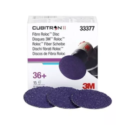 3-M 33377 Cubitron™ II Fibre Roloc Disc 2 inch (50mm), 36 Grit 15 Disc Per Box